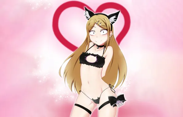 Girl, sexy, lingerie, pantsu, bra, cleavage, panties, long hair