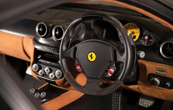 Ferrari, 599, Ferrari 599 GTO, steering wheel