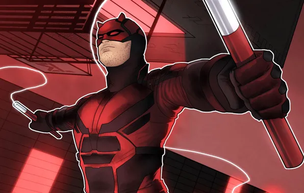 Маска, мужчина, комиксы, Daredevil