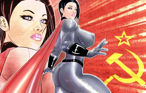 Попа, грудь, взгляд, Superwoman, Soviet-Superwoman