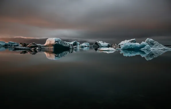 Картинка вода, ночь, лёд
