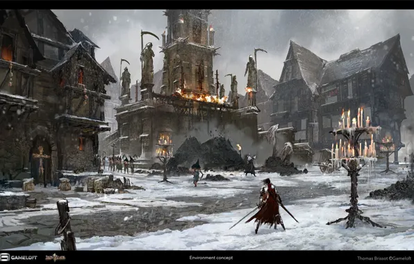 Iron Blade, Environment Concept, Snowy Paris
