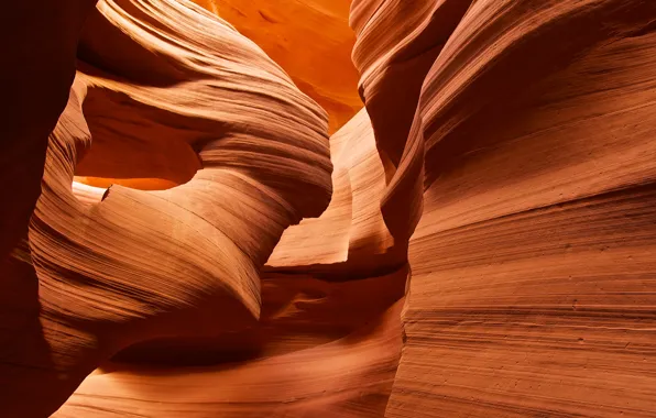 Картинка природа, скалы, текстура, каньон, пещера, antelope canyon