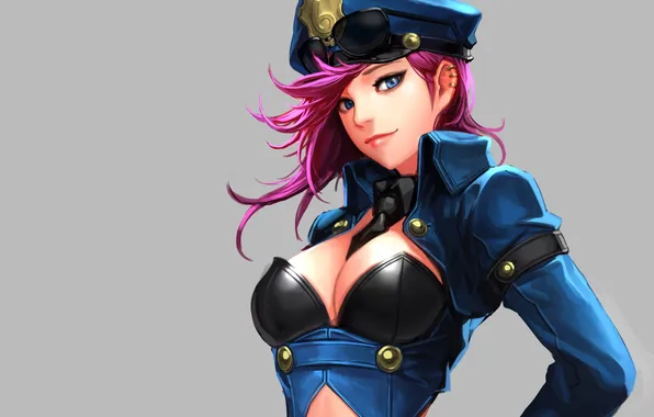 Эротика, взгляд, девушка, фон, игра, арт, форма, league of legends