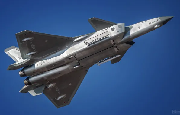 Истребитель, J-20, Chengdu J-20, ВВС КНР, ПГО, HESJA Air-Art Photography, Changchun Airshow 2019