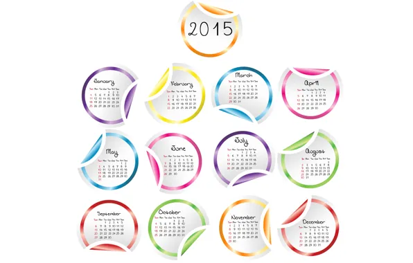 Картинка календарь, год, 2015