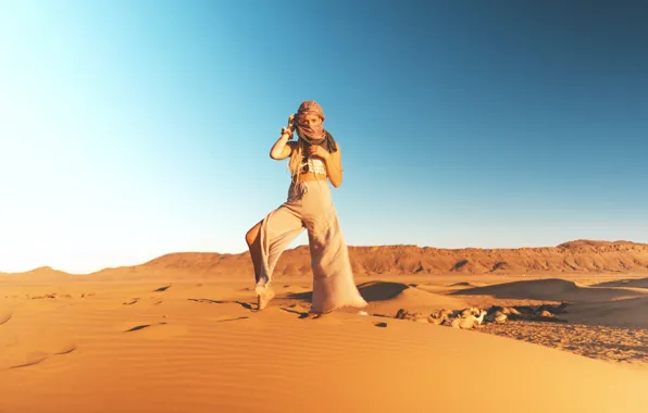 Girl, Hot, Sky, Women, Woman, Summer, Desert, Sunlight