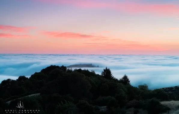 Картинка облака, закат, гора, photographer, Kenji Yamamura