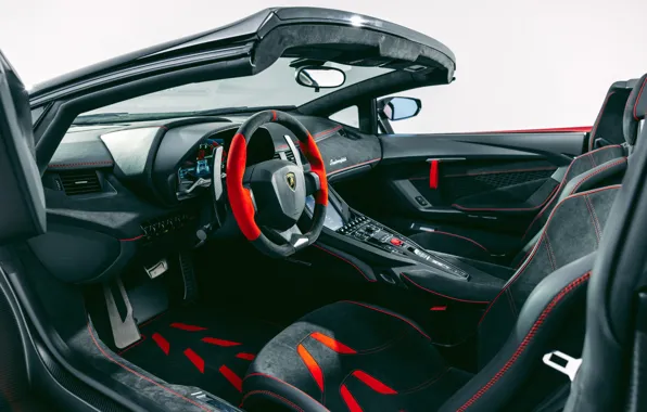 Картинка Lamborghini, car interior, Centenario, Lamborghini Centenario Roadster