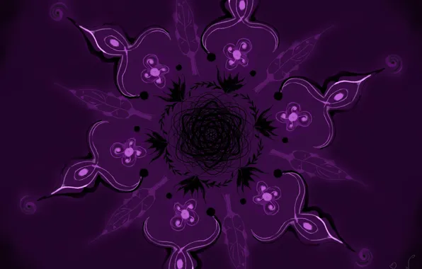 Цветок, фиолетовый, абстракция, фон, abstract