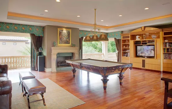 House, interior, game room