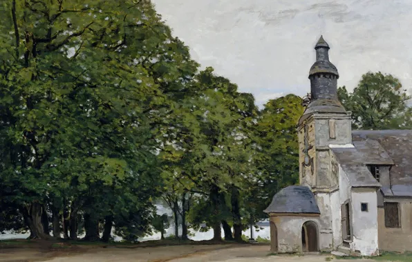 Пейзаж, картина, Claude Monet, Клод Моне, Часовня Нотр-дам-де-Грейс. Онфлёр
