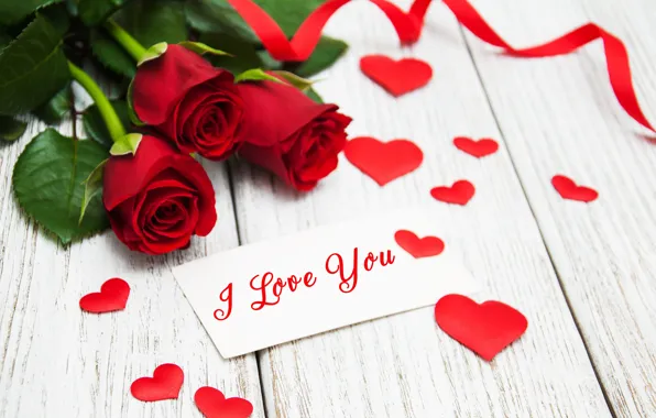 Картинка розы, red, love, бутоны, i love you, heart, flowers, romantic