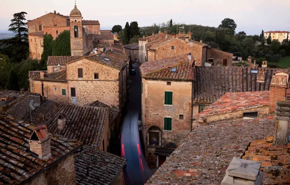 Tuscany, Morning Lights, Long time exposure