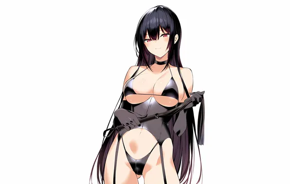 Girl, sexy, lingerie, pantsu, bra, cleavage, panties, long hair
