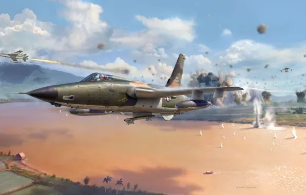 Истребитель, США, F-105, Jim Laurier, Вьетнамская война