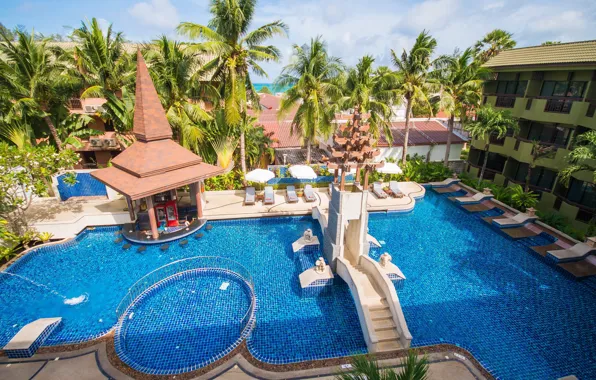 Пальмы, бассейн, Таиланд, отель, Phuket Island View