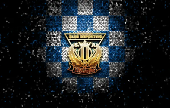 Wallpaper, sport, logo, football, La Liga, glitter, checkered, Leganes
