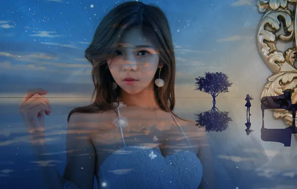 Beautiful, Chinese, Photoshop CC, Xiaomi En (Mi En) (Mina), Modlel