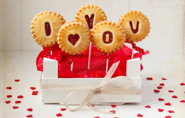 Любовь, сердце, еда, печенье, love, пирожное, i love you, food