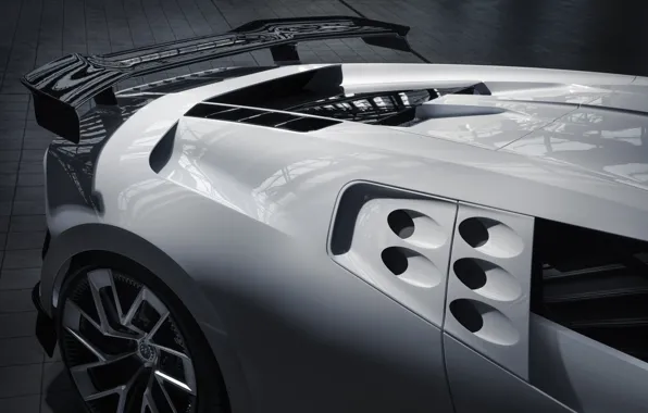 Car, Bugatti, white, design, details, hypercar, Centodieci, Bugatti Centodieci