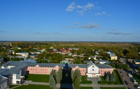 Картинка пейзаж, Суздаль, вид с колокольни
