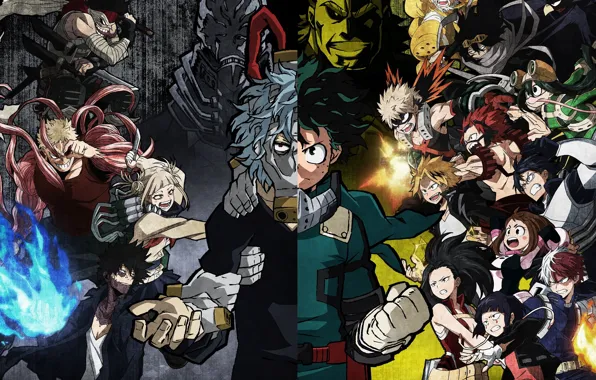 Izuku Midoriya, Katsuki Bakugou, Stain, Muscular, My Hero Academia, Toshinori Yagi, All Might, Eijiro Kirishima