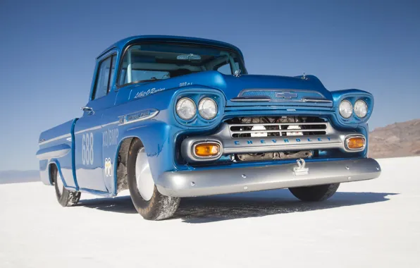 Desert, blue, Chevrolet Apache
