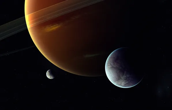 Звезды, Планета, Космос, Звезда, Планеты, Moon, Planets, Кольцо