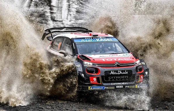 Вода, Авто, Машина, Гонка, Ситроен, Citroen, Брызги, Автомобиль