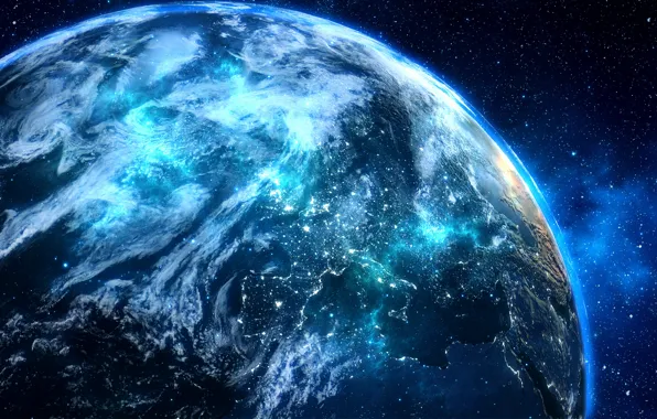 Lights, planet earth, cities