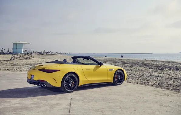 Картинка car, Mercedes-Benz, Mercedes, beach, Mercedes-AMG, Mercedes-AMG SL 63