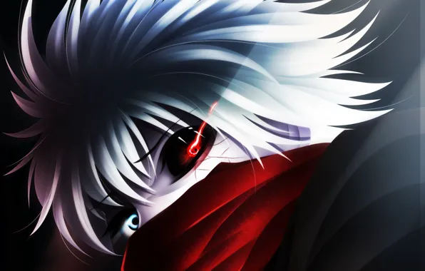 Взгляд, аниме, маска, Tokyo Ghoul, Токийский гуль