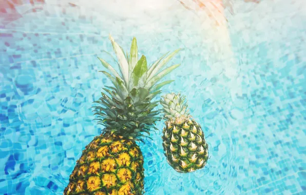 Картинка вода, бассейн, ананас