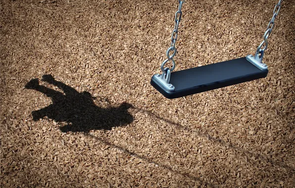 Park, shadow, empty, hammock, missing children