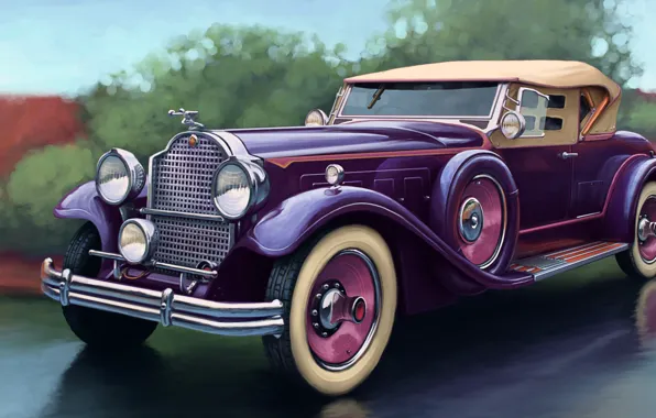 Packard, Deluxe, машина. арт, Eight Sport Phaeton