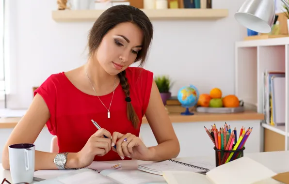 Woman, working, study, responsibilities