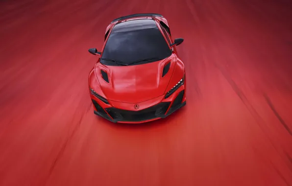 Картинка Красный, Acura, Спереди, Acura NSX, Mid-engined coupe sports car, Среднемоторный спортивный автомобиль-купе