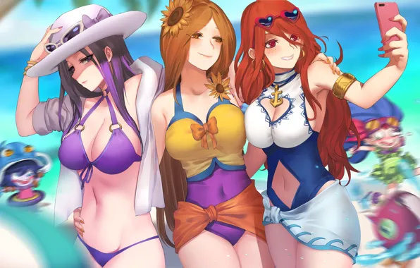 Девушки, Лето, Трио, League of Legends