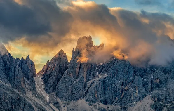 Картинка облака, горы, скалы, Italy, South Tyrol, Dolomites, Albert Wirtz