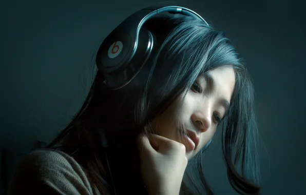 Картинка Girl, Music, Asian, Beauty, Headphones, Song