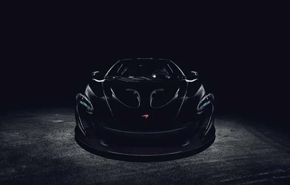 Чёрный, McLaren, перед, black, front, макларен