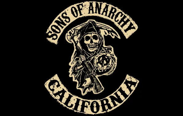 Картинка логотип, сериал, калифорния, Sons of anarchy, дети анархии, сыны анархии