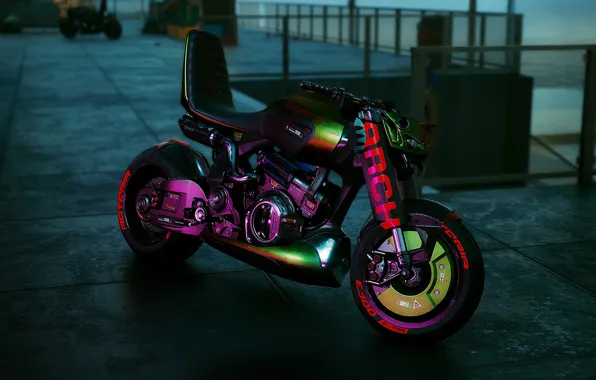 Игра, байк, киберпанк, CD Projekt RED, Cyberpunk 2077