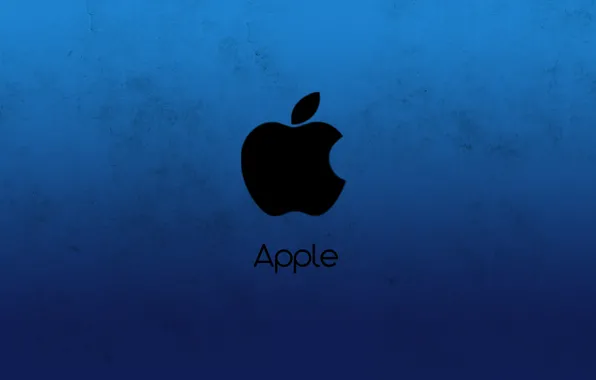 Синий, apple, минимализм, эппл
