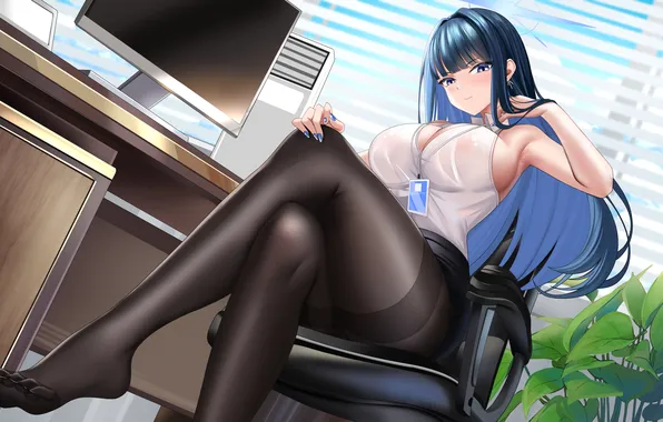 Sexy girl, blue archive, saori
