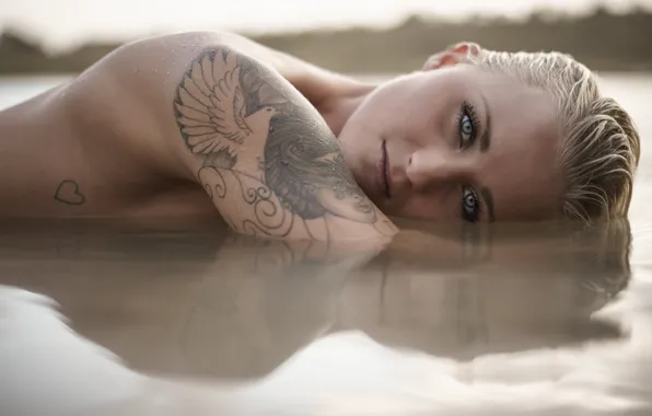 Girl, sexy, wet, photo, photographer, water, blue eyes, model