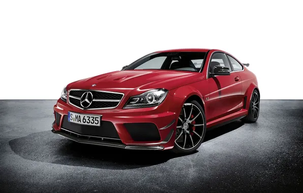 Картинка красный, Mercedes-Benz, C-Class