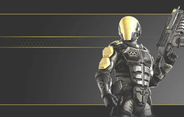 Gun, game, armor, rifle, suit, Weapon, helmet, Soldier