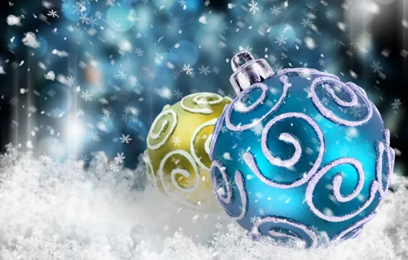 Картинка украшения, праздник, шары, новый год, рождество